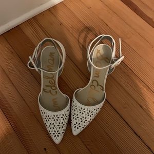 White sam edelman heels